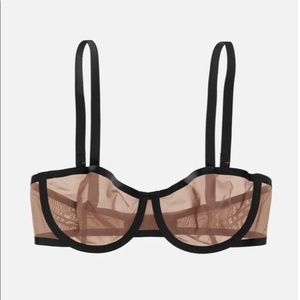 CUUP balconette mesh bra black / taupe 32C